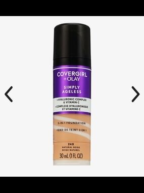 COVERGIRL Simply Ageless 3-in-1 Foundation — Natural Beige 240, Purple Label